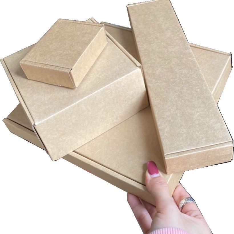 Caja cuadrada de aviones 300*300 310*320 330*330 caja de papel Kraft corrugado de tres capas caja en blanco