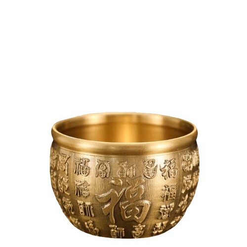 Brass embossed Baifu cylinder home furnishings with blessing character decorations office desk gifts crafts creative designs