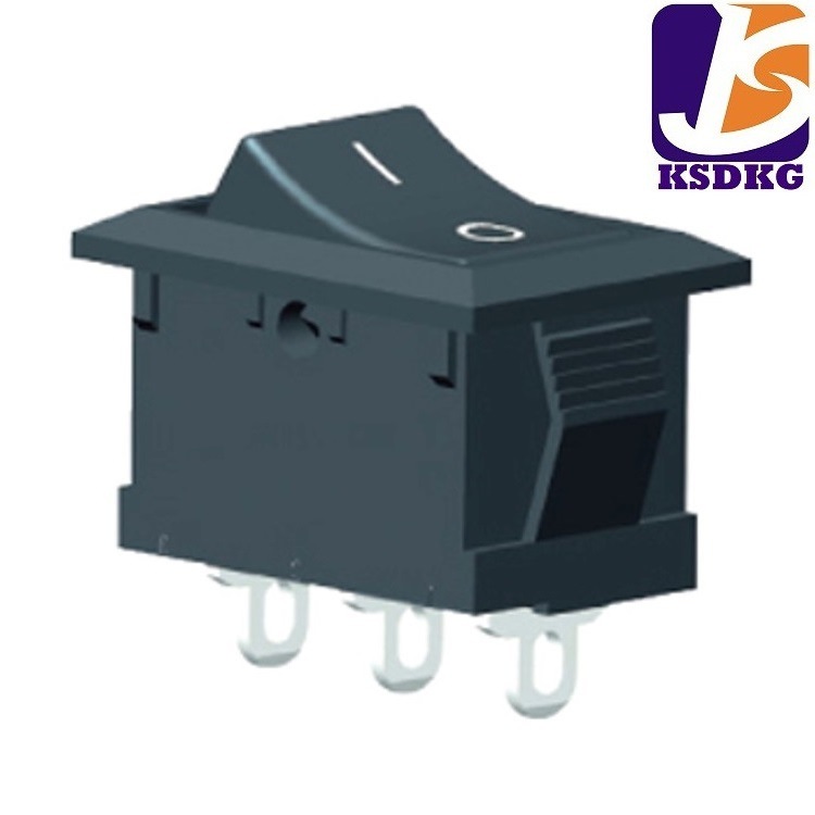 厂家直销船型开关3脚 耐温翘板电源开关2档 销售船型开关三脚