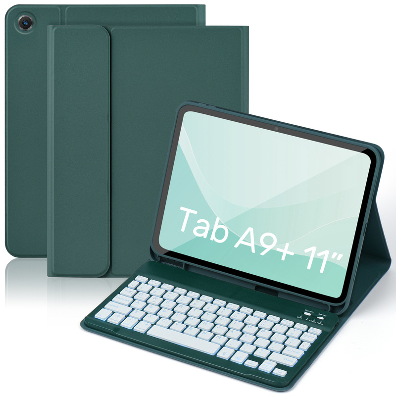 Suitable for Samsung S10Fe Tablet Protective Case A9Plus Bluetooth Keyboard Backlight S10Lite Pen Tray P610 Cross-Border
