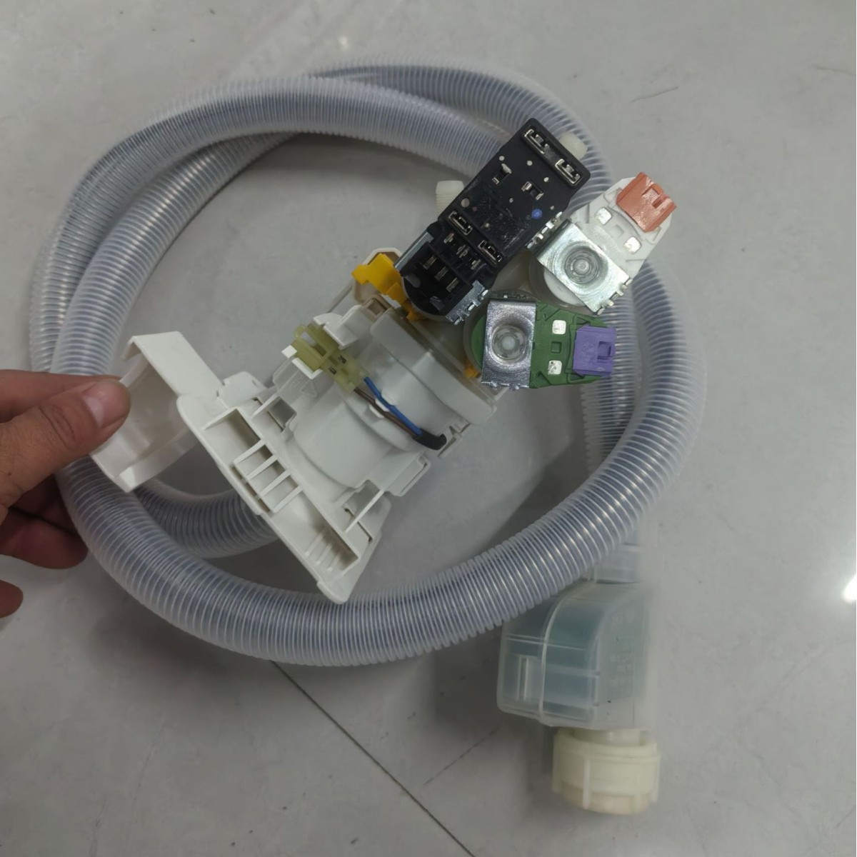 보시 화 지멘스 드럼 세탁기 입구 밸브 솔레노이드 밸브 33890120 8001033187 입구에 적합