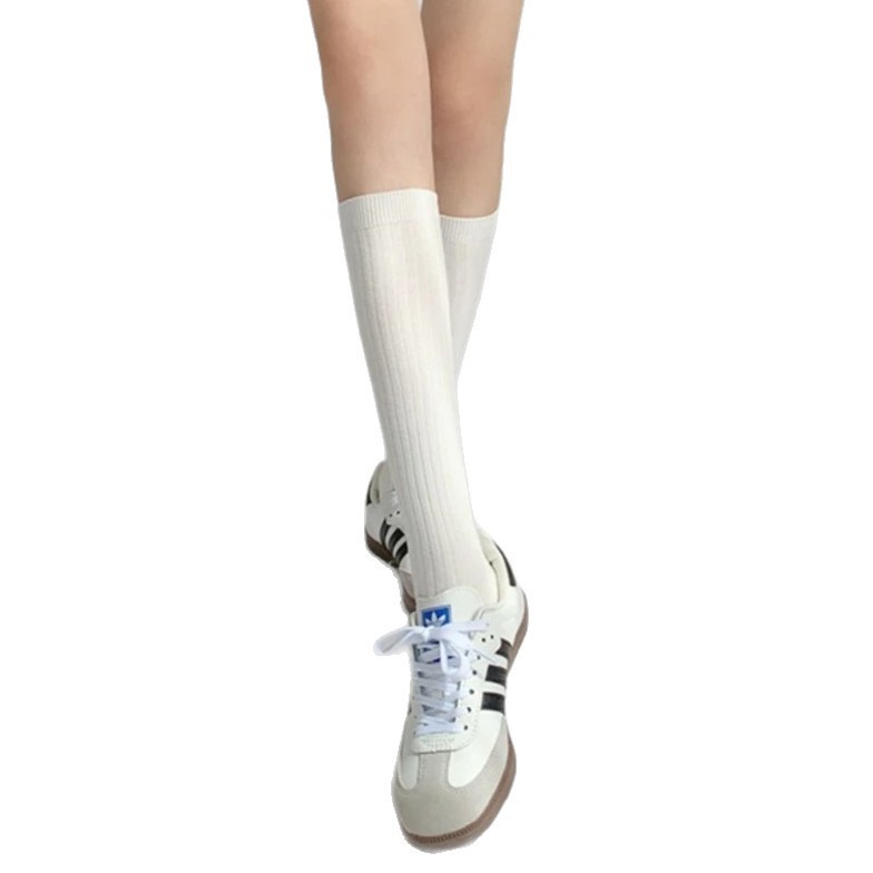 Calcetines de pierna para mujeres verano transpirable vertical delgada medias de medias de medias largas