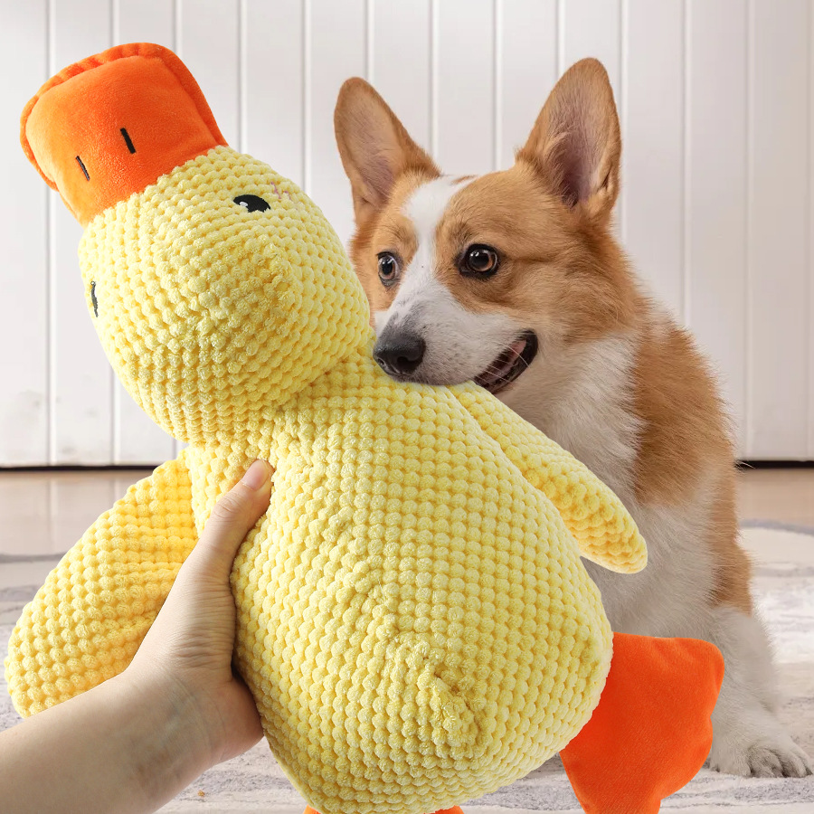Juguetes para perros, peluches para dormir, patitos amarillos resistentes a mordeduras, juguetes vocales, perros pequeños de tamaño mediano, artefactos para aliviar el aburrimiento de las mascotas image 4