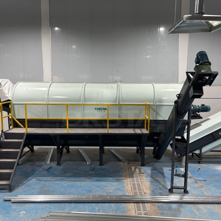 HW49包装桶处置粉碎清洗瓶片机，废弃桶处置清洗分离机械