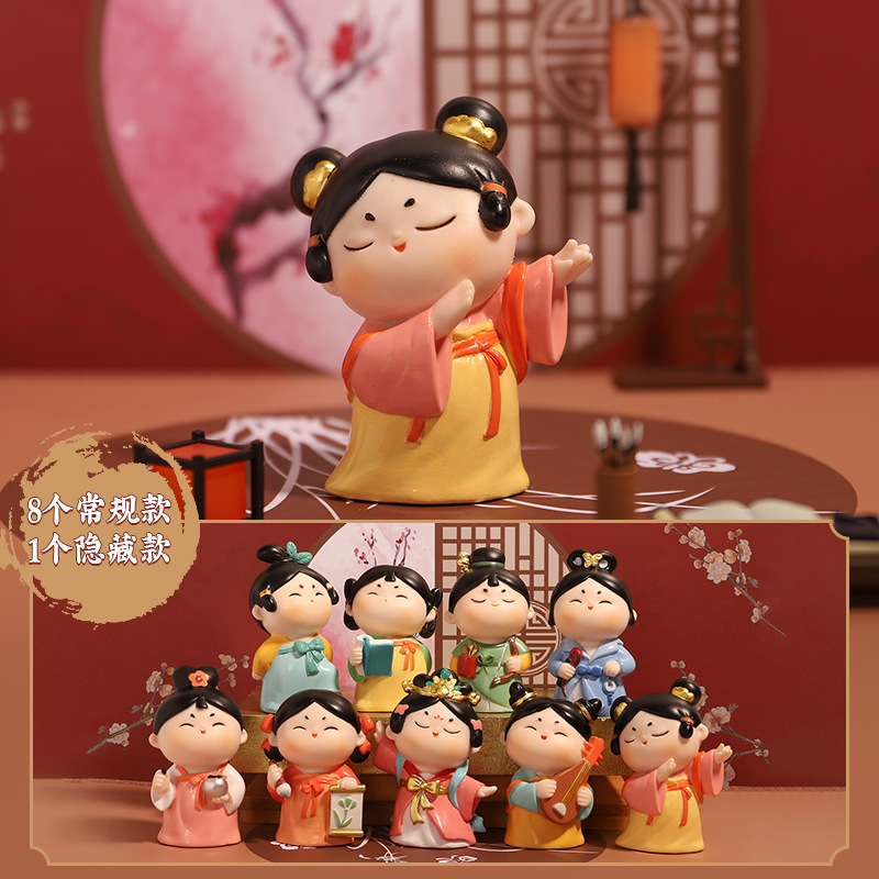 Tang Shi mujer hecho a mano caja ciega decoración de dibujos animados Internet celebridad moda juego decoración muñeca al por mayor moldeo por inyección PVC vinilo muñeca