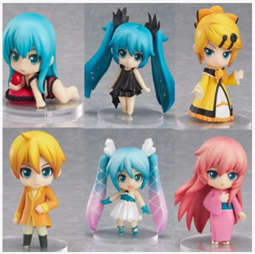 Аниме набор офисных фигурок Hatsune Future Family Deep Sea Girl, в коробке, яйцо, набор из 12 гоночных игрушек