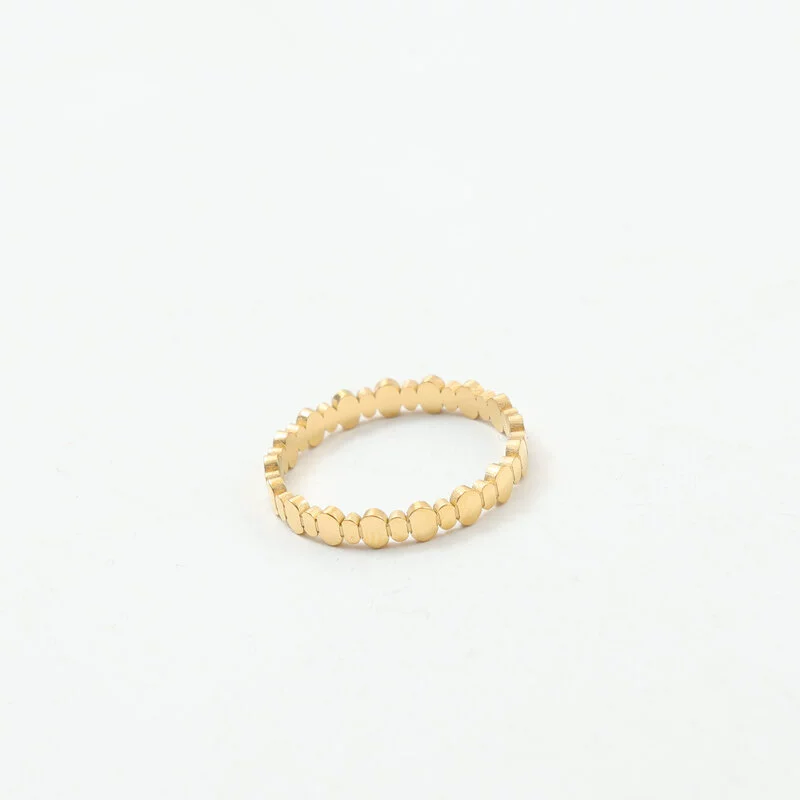 Ring stainless steel, 750 sample gold