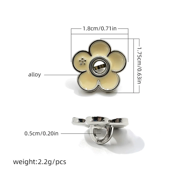 White oil, footwear buckle, 18mm