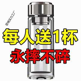双层玻璃杯便携家用隔热男女泡茶高档大容量加厚水杯子