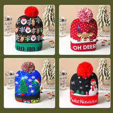 2023 Jacquard Led Christmas Style Hat Warm Knitted Christmas