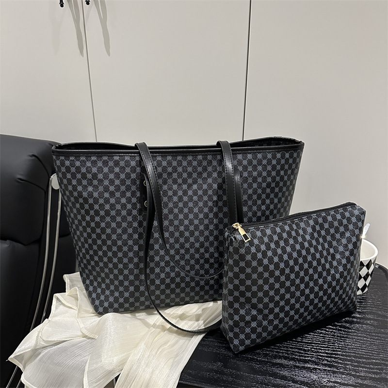 2025 primavera nueva moda moda de gran capacidad bolsa de viaje bolsa de hombro portátil bolsa de dos piezas simple