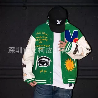 环保头层牛皮 自然摔纹皮 棒球服牛皮 超软牛皮革 牛皮服装革真皮