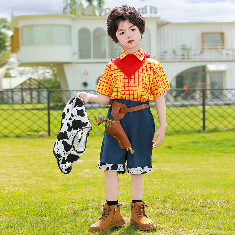 女童胡迪套装户外迪克牛仔胡迪连衣裙六一表演服儿童演出公主裙|undefined