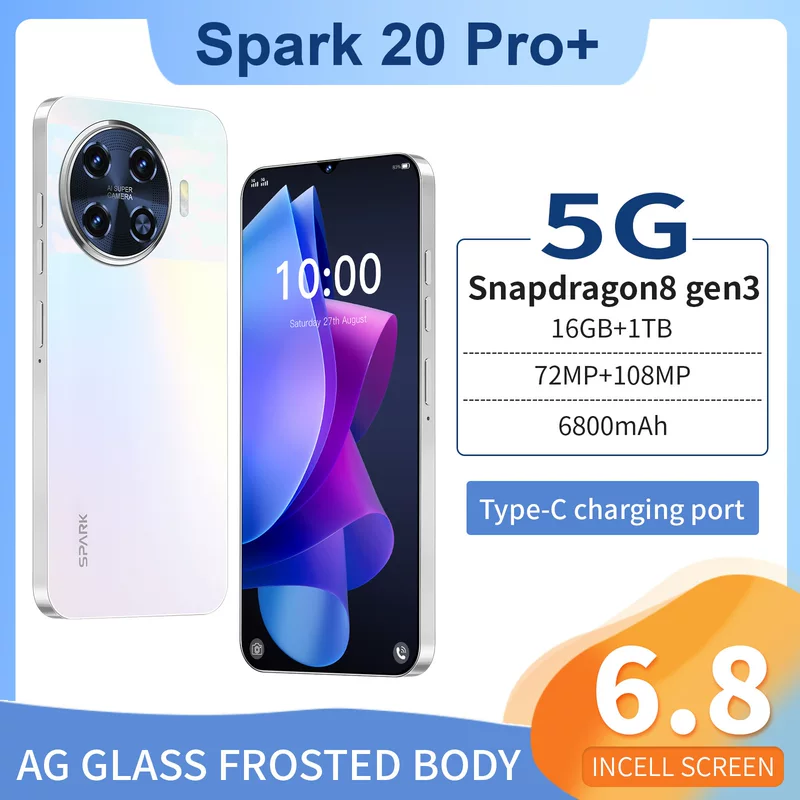 Spark 20 Pro+跨境 - мобильный телефон 16+1T Android 6.8 дюйма источник фабрика (взрывная модель)