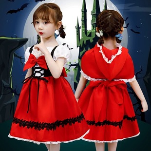 New Halloween Children Little Red Riding Hood Costume cosplay Table Show Dress Dress Dress Dress
