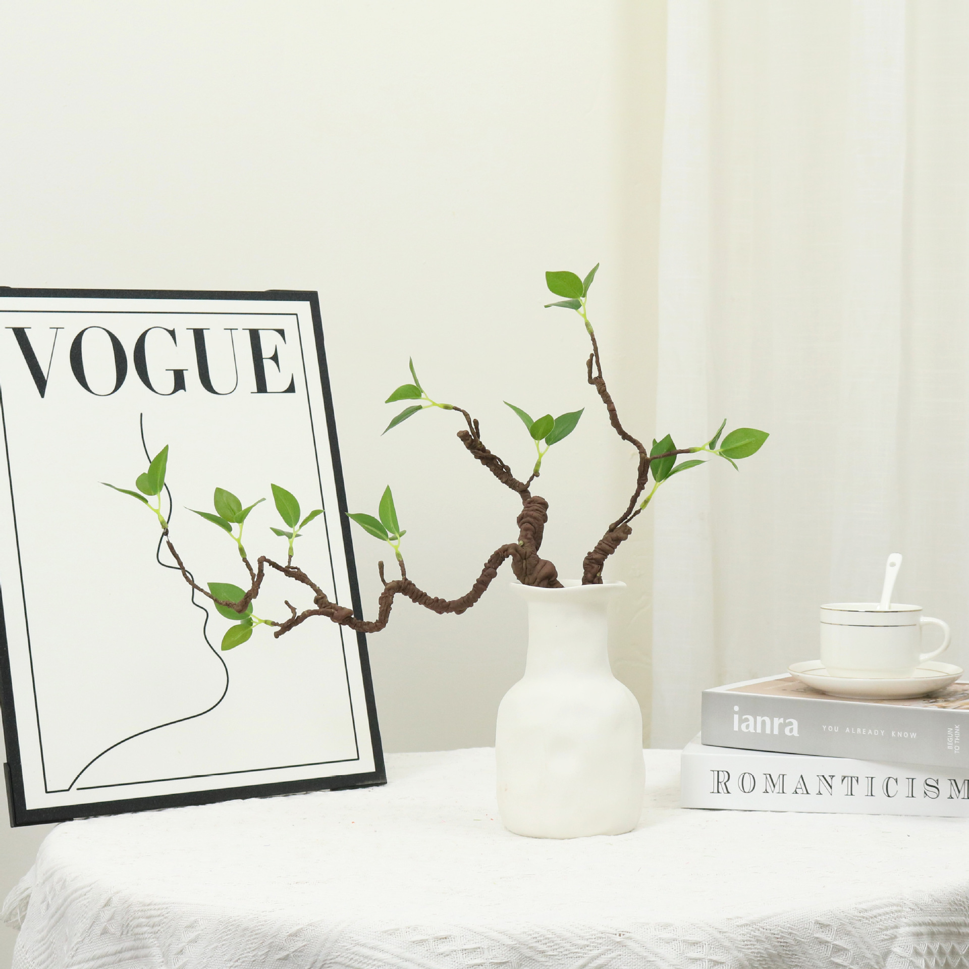 仿真花绿芽叶发泡枝仿真绿植假植物客厅餐桌装饰假花摆设花艺摆件详情14