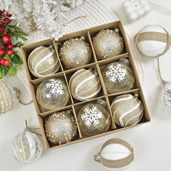 新しい透明金粉グリッタークリスマス装飾クリエイティブリネンクリスマスボールクリスマスツリー装飾パーティーペンダント