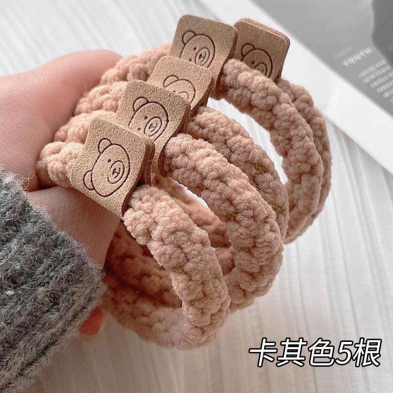 2024年の新型の髪ひもの女性は簡単に髪の輪ゴムの頭飾りの高弾力の丈夫な髪ひもの皮カバーを結びます。|undefined