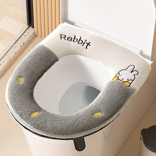 Antibacterial Thickened Toilet Mat Home Autumn and Winter Toilet Mat Toilet Universal Portable Washable Toilet Cover Wholesale