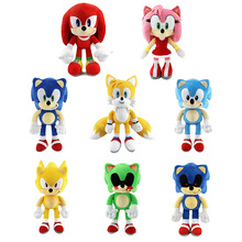 现货30cm大头刺猬超音鼠毛绒公仔卡通索尼克大头版毛绒玩具玩偶