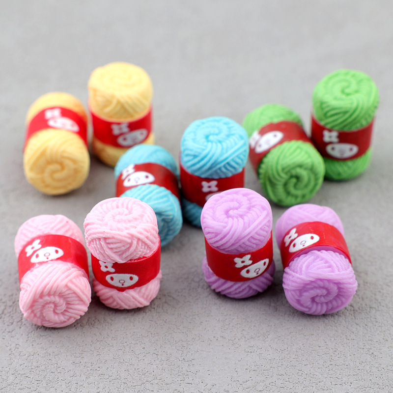 树脂配件发饰娃娃屋摆件发卡DIY微缩毛线球毛线团网红diy饰品配件