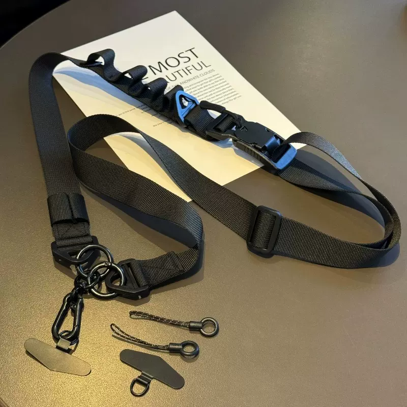 手机斜挎绳挂脖绳夹片高级挂件精致固定垫片手链耐用背绳手机带