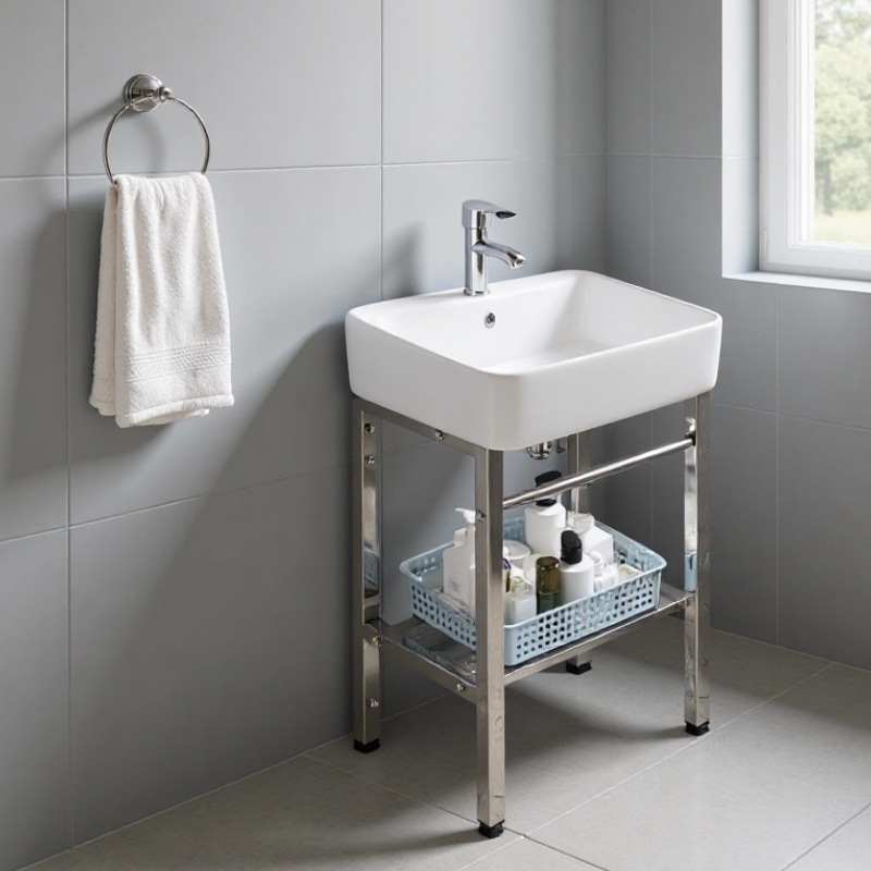 Household Small-Sized Ceramic Column Washbasin Countertop Integrated Splash-Proof Narrow Edge Countertop Washbasin Bathroom Washbasin