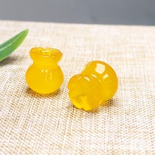 黄玉髓钱袋子 玛瑙福袋饰品配件 玉石手链小滴溜多色吊坠现货批发