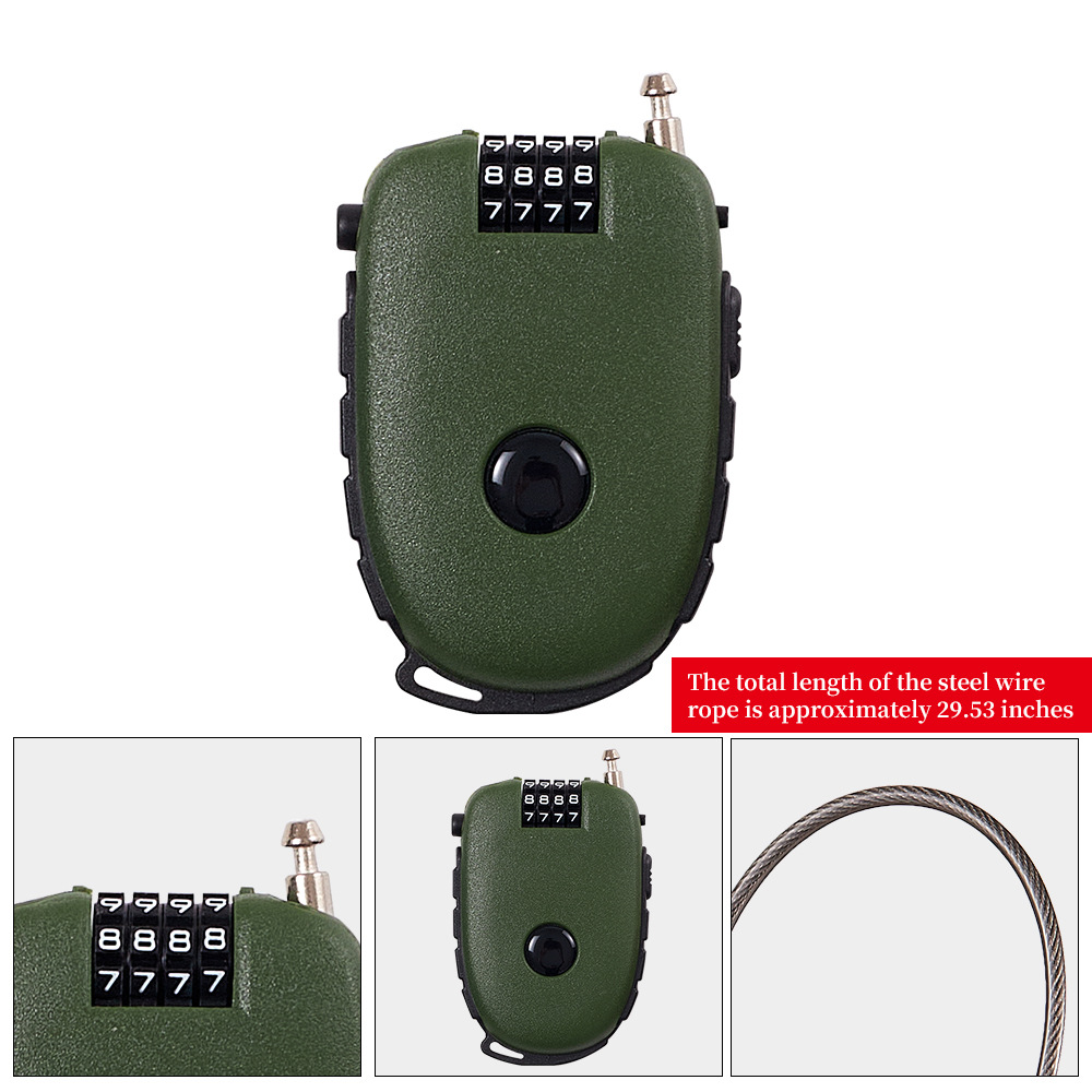 携帯ワイヤーロック通牛はワイヤーを引っ張ることができます。