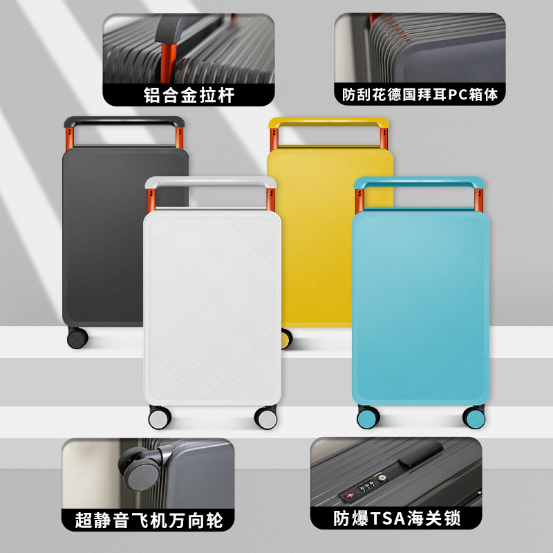 Maleta de 24 pulgadas para hombres caja de contraseña de rueda universal Equipaje de carro ancho para mujer de gran capacidad de 20 pulgadas