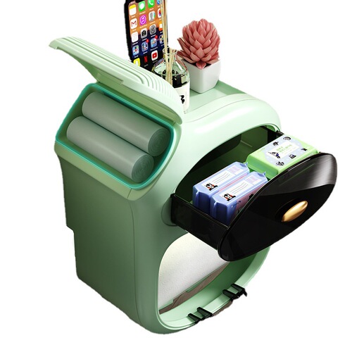 Bathroom tissue box, toilet paper, toilet paper roll box, toilet paper storage rack, paper towel holder, wall-mounted, no punching