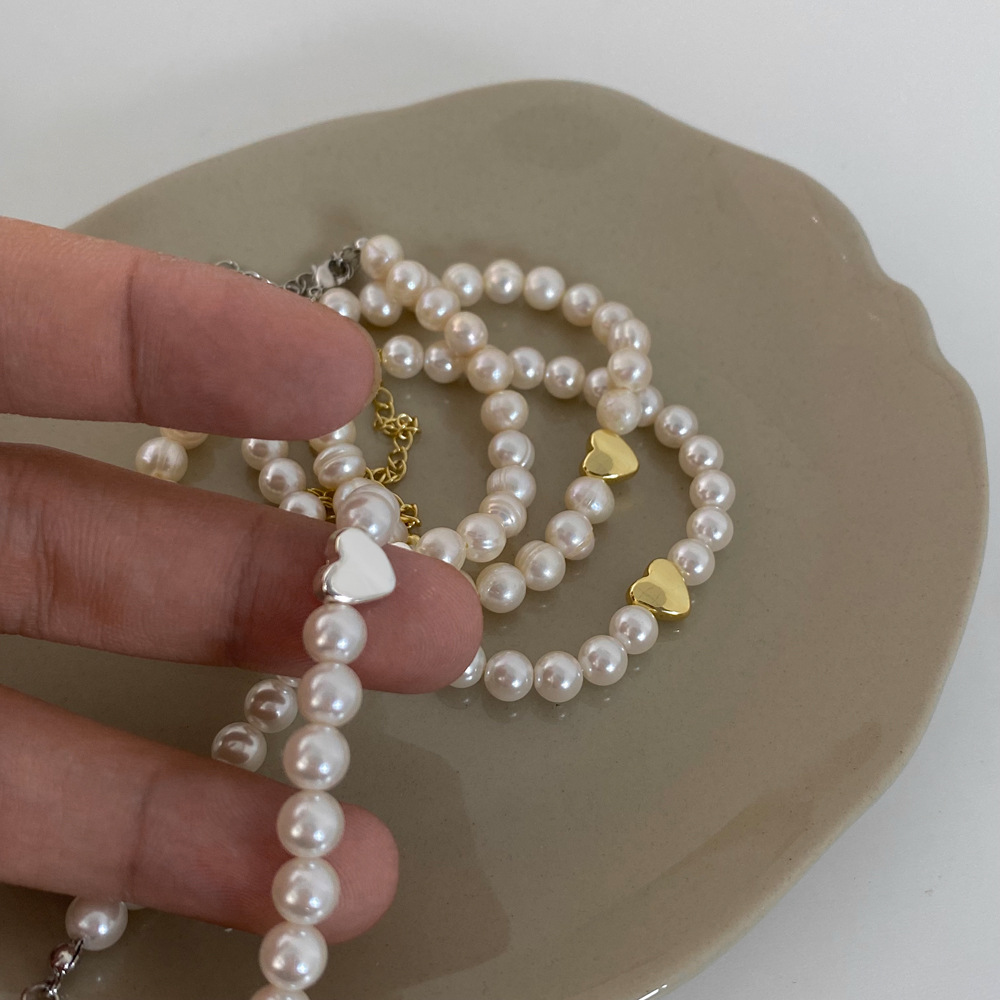 1 Piece Quantity Street Occasion Modern Style Heart Shape Freshwater Pearl Bracelets
