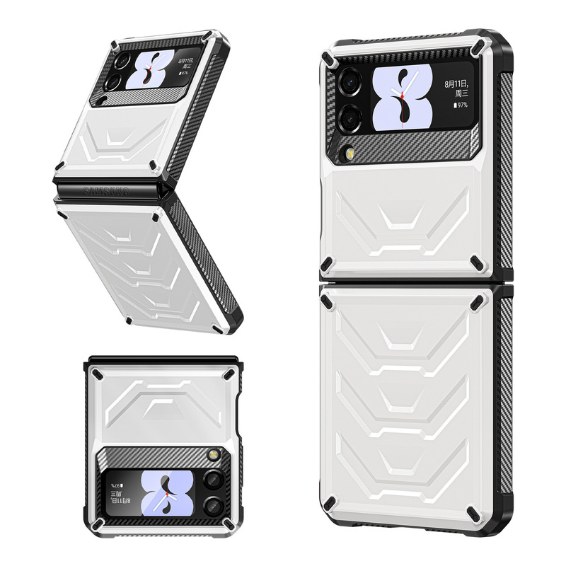 For Samsung Galaxy Z Flip4 Folding Phone Case PC Material Armored Case zflip4 Protective Case