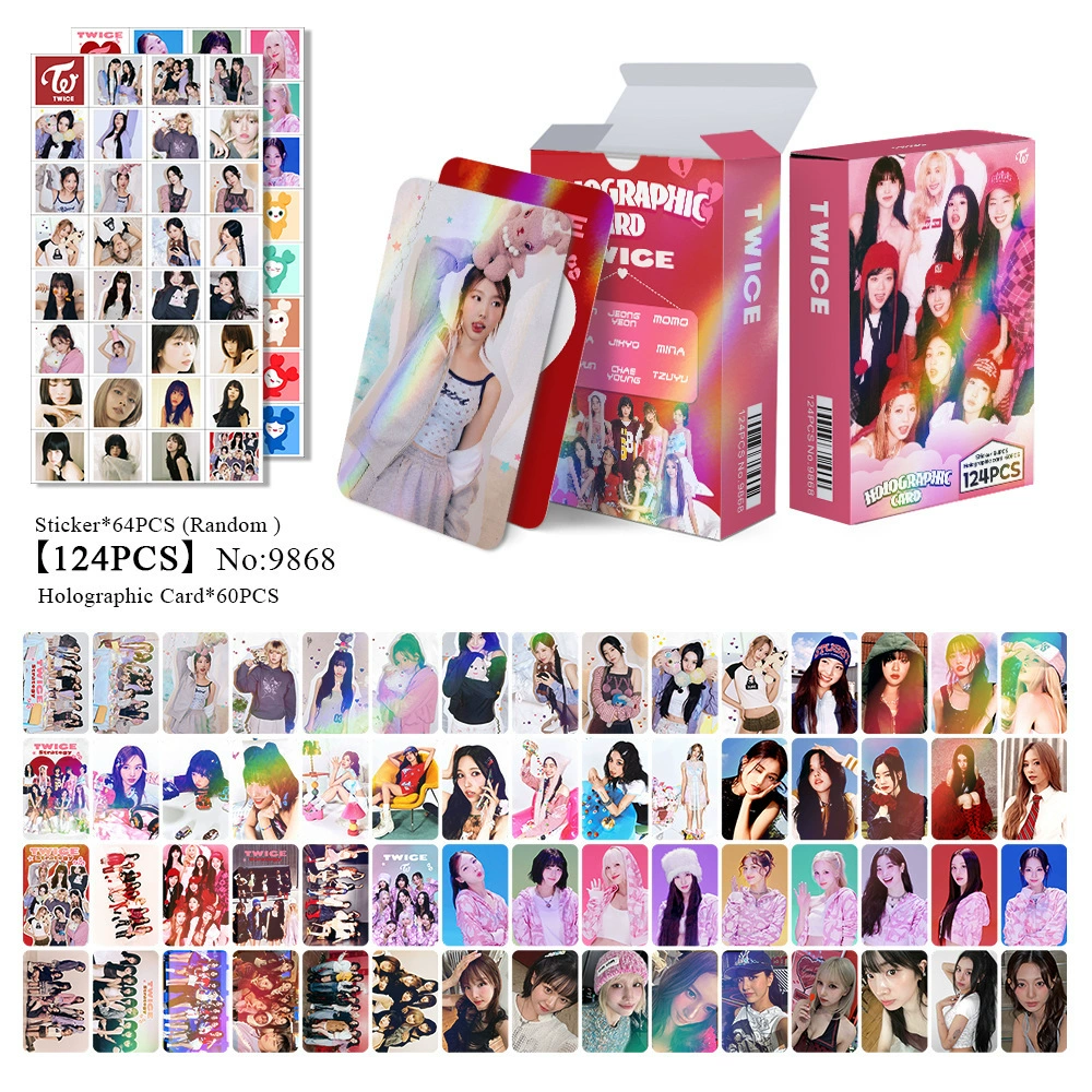 New Model Exclusively for Foreign Trade: 124 Holographic Cards, Total Chain Gidle Str Bptwice Celebrity Merchandise Lomo Small Cards