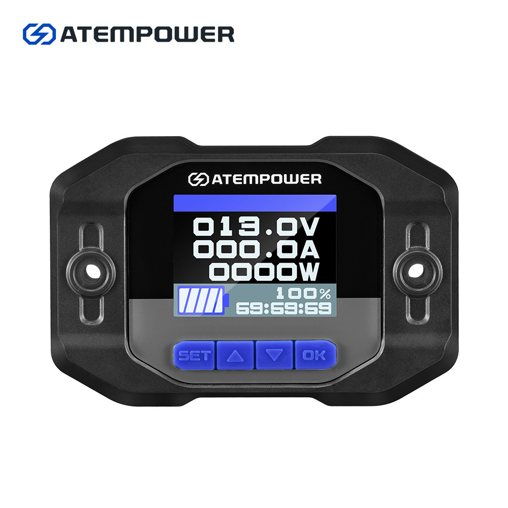 ATEM POWER 12V 100A汽车电池电压电流电量实时显示表监测器
