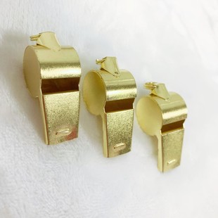 Electroplated stainless steel iron copper gold whistle thunder whistle neck sports whistle rescue whistle can do logo