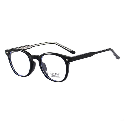 K9115 new rivet flat frame fashion tr90 internet celebrity anti-blue light glasses for myopia can be equipped with a small frame