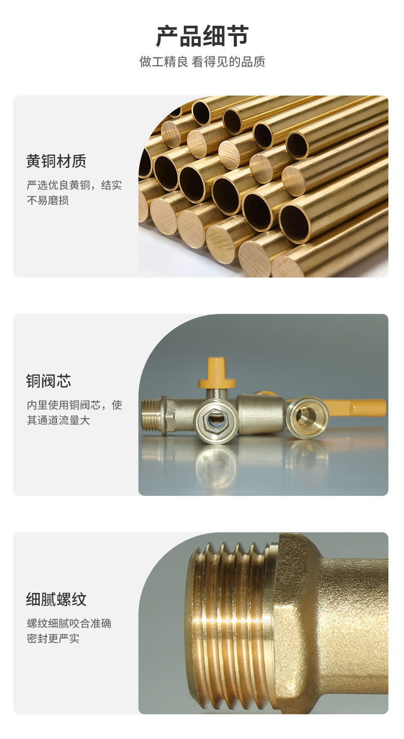 Cross-border exclusive outdoor faucet brass wholesale for gardens, balconies, mops, sinks, one-in and two-out household double-hole faucets undefined