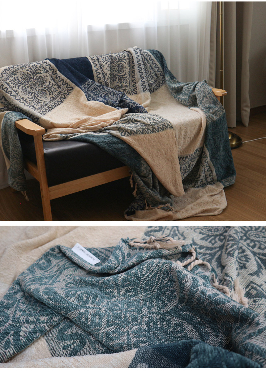 Šenilinė korėjietiška modernaus minkšto apdailos audinio antklodė sofos antklodė pliušinė antklodė pliušinė laisvalaikio antklodė_voghion.com