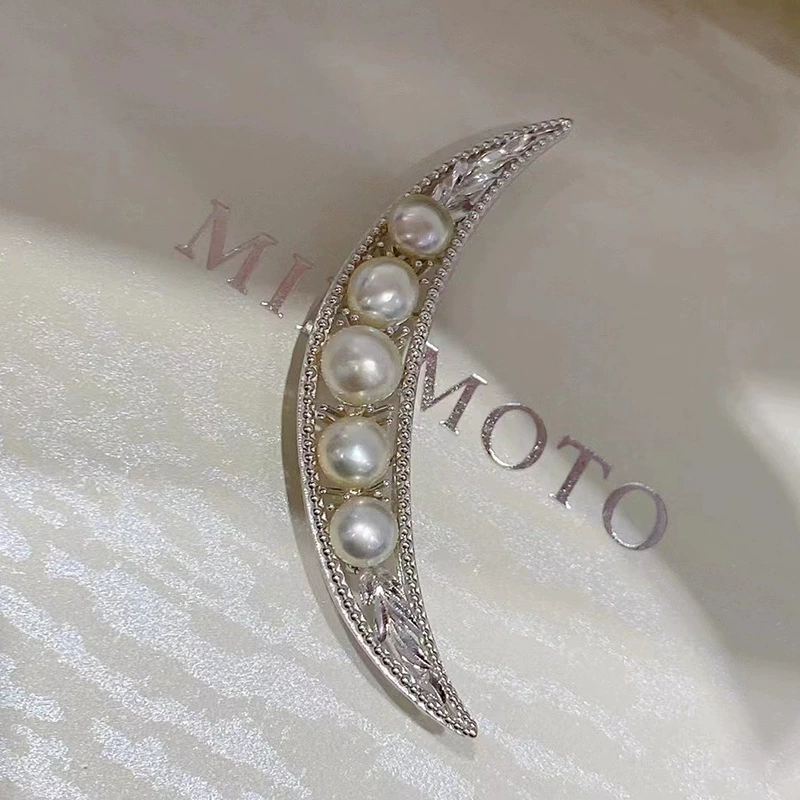 Die Lan Jewellery Европейская и Американская мода минималистский стиль жемчуга корсамы натуральная пресноводная жемчужная брошь женский дизайн луны