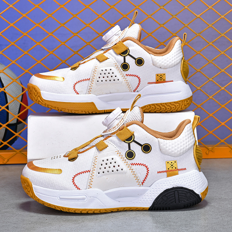 Sapatos de basquete para crianças mesh respiráveis antiderrapante_voghion.com
