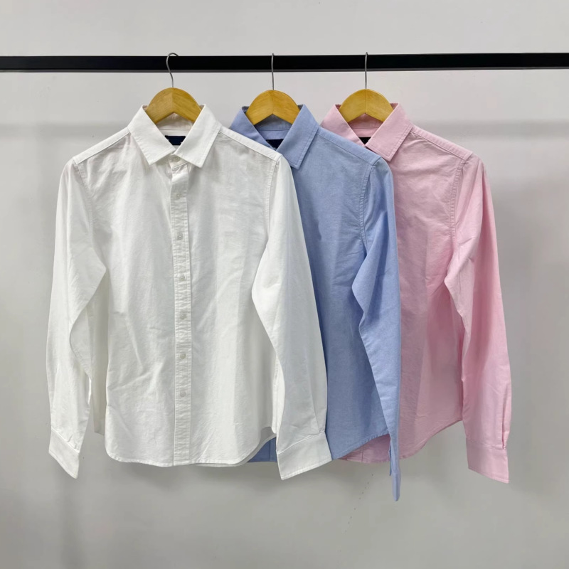 High-Quality R/L Raff Colorful Pony Logo Embroidered Oxford Cloth Pure Cotton Shirt Women's Loose Long-Sleeved Shirt High-Quality R/L Raff Colorful Pony Logo Embroidered Oxford Cloth Pure Cotton Shirt Women's Loose Long-Sleeved Shirt