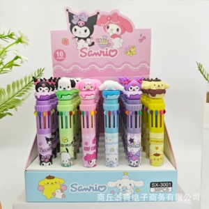Sanrio, мультяшная многоцветная высококачественная шариковая ручка, цветные карандаши, канцтовары, планировщик, подарок на день рождения