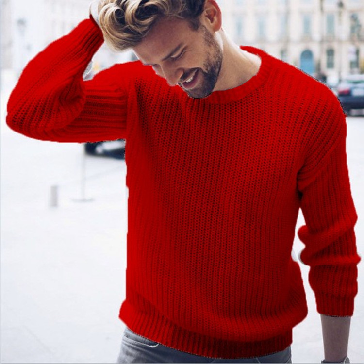 Comercio exterior 2023 Europa y los Estados Unidos Venta caliente suéter casual nueva camiseta de los hombres suéter de punto de explosión de los hombres