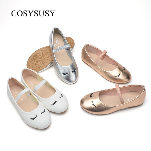 Fashionable and Cute Girls' Spring and Autumn Season Round-Eyed Performance Shoes, Korean Version All-Season Children's Princess Shoes