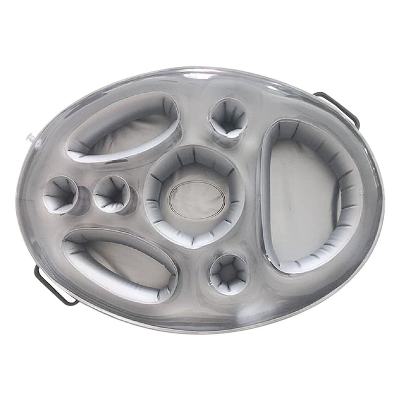 Nuevo inflable PVC agua hielo bar autoservicio Ice Pan Fiesta flotante portátil portable bebidas Porous posavasos bandeja