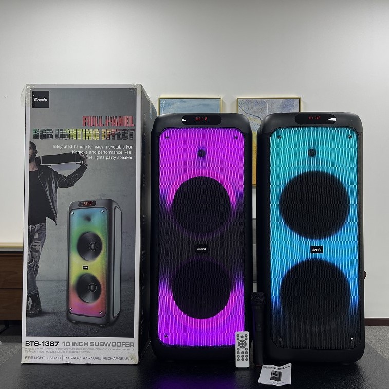 Altavoz Bluetooth portátil BTS-1387 doble 10 pulgadas