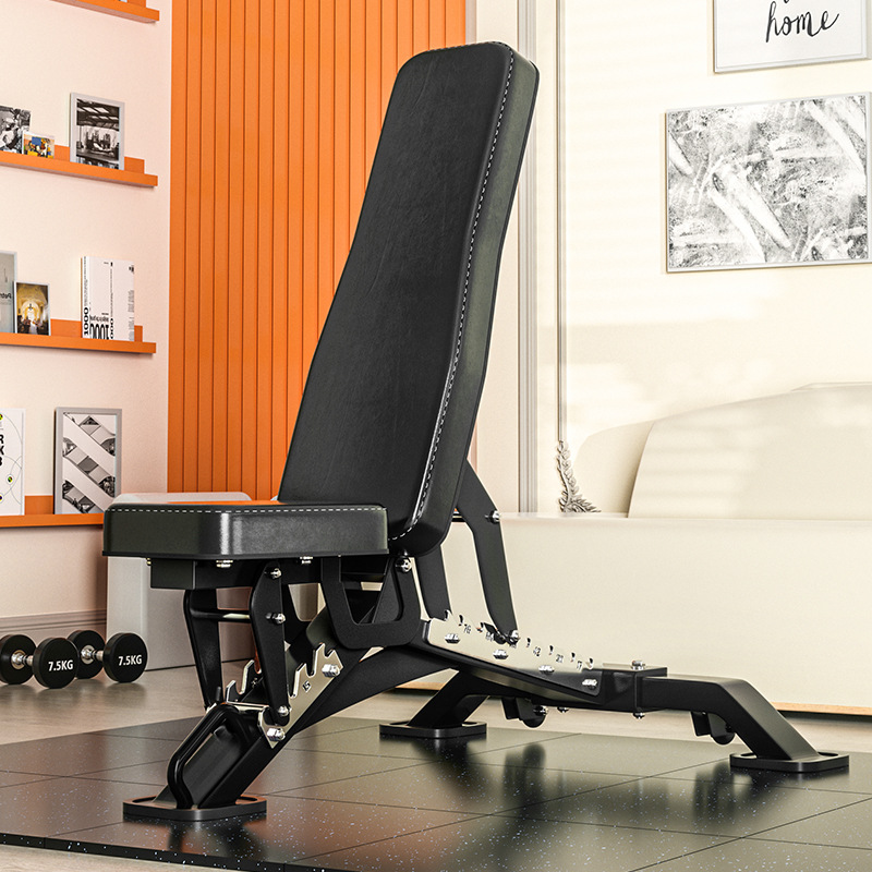 Banco de mancuernas multifuncional equipo de fitness en casa Silla de entrenamiento abdominales comercial ajustable inferior oblicua Banco volador pájaro taburete
