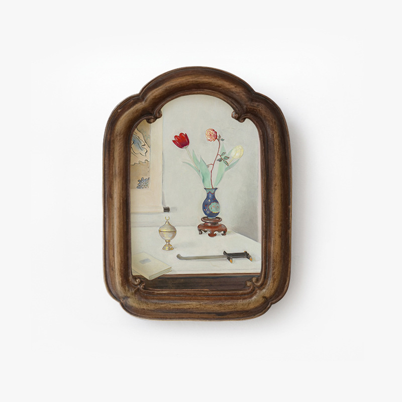 European-style retro carved resin picture frame for bedroom desk small-sized decoration study wall art high-end sense side cabinet picture display