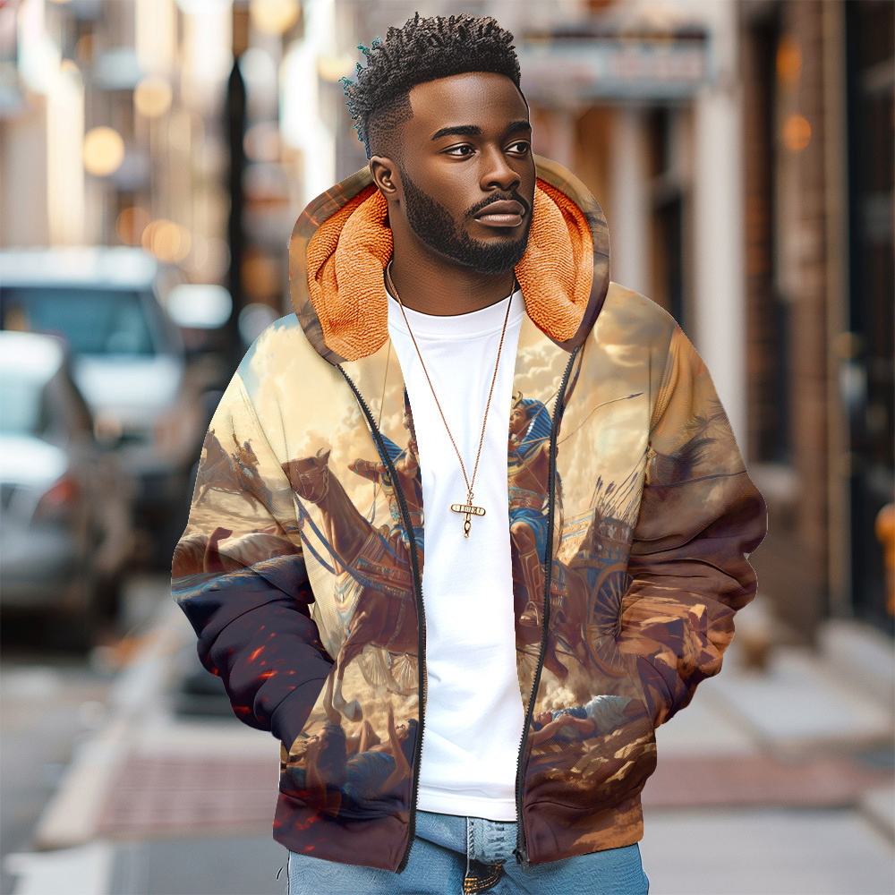 Nuevo estilo de alta calidad 2024 otoño suéter con capucha con cremallera suelta para hombre estilo de Hong Kong abrigo de estilo personalizado MF12